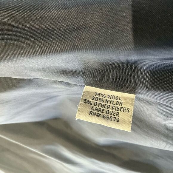 Mario De Pinto MDP Vintage Dark Gray Wool Blend Double Breasted Pea Coat Size L - Picture 7 of 16